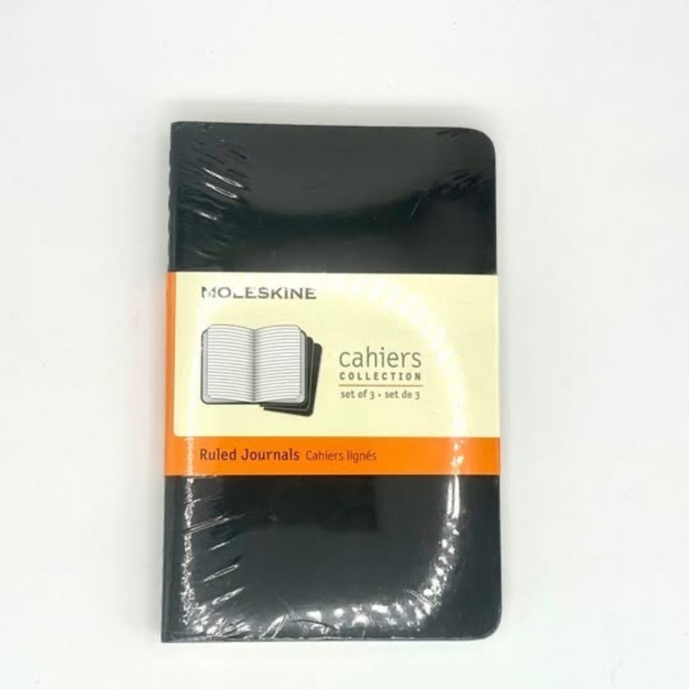 Moleskine Cahier Collection Ruled Journals Set of 3 Black Pocket Size New Sealed